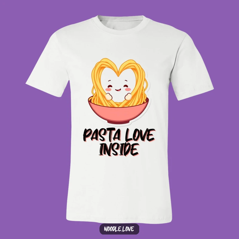 Funny Spaghetti Heart T-Shirt: Wear Your Noodle Love with Italian Flair