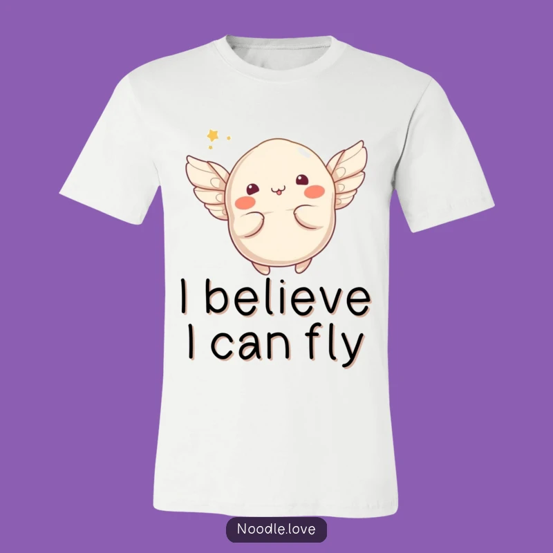 Funny Winged Dumpling Tee: Hilarious Shirt for Aspiring Flyers & Foodies