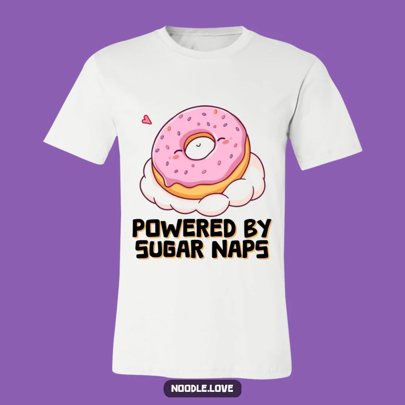 Funny Kawaii Donut Nap T-Shirt: Adorable Sleepy Character Tee for Comfy Relaxation