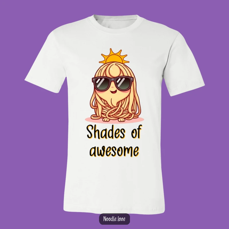 Funny Cool Noodle T-Shirt: Sunglasses Character Tee, Trendy Funny Gift