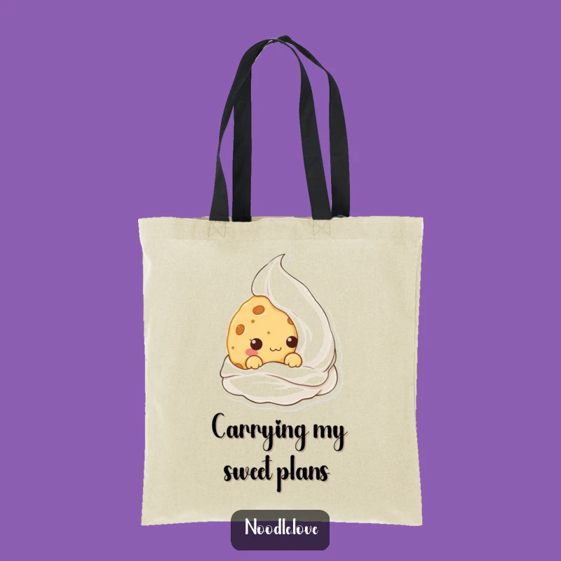 Funny Kawaii Cookie Tote Bag: Carry Your Sweet Secrets