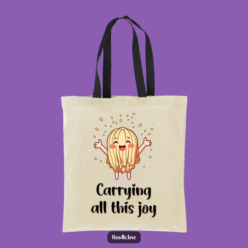 Funny Noodle Confetti Tote: Joyful Sesame Seed Carry-All Bag Gift