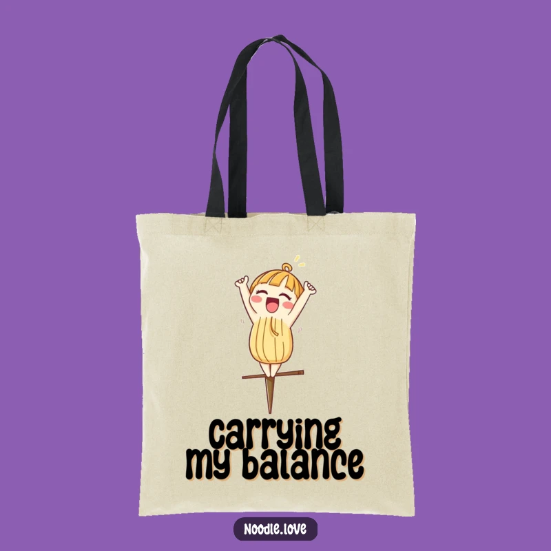 Funny Noodle Tote Bag - Excited Headstand Carry-All