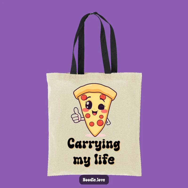 Funny Pizza Thumbs Up Tote Bag: Carry Your Essentials with Cheesy Style and Joy