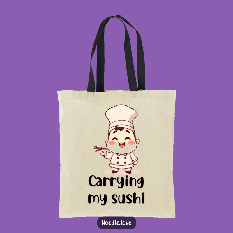 Funny Sushi Chef Giggling Tote Bag: Carry Your Essentials with Culinary Charm
