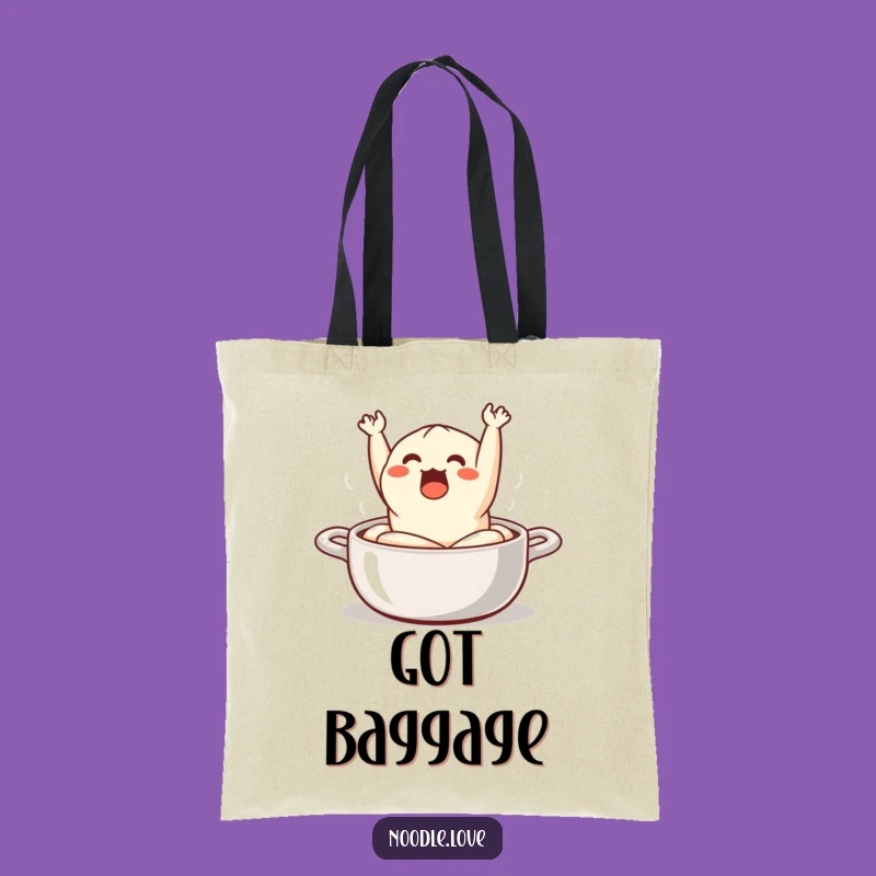 Funny Surprised Dumpling Tote Bag – Carry Your Snacks with Whimsical Flair
