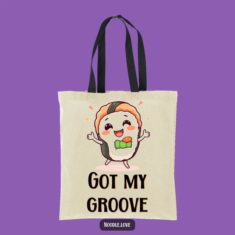 Funny Sushi Dance Tote Bag: Carry Your Essentials with Japanese Flair!